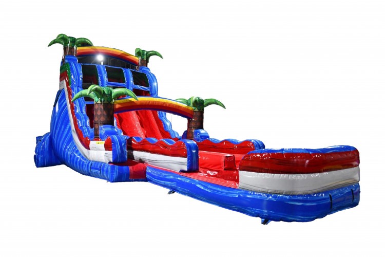 20ft Double Lane Baja Splash Water Slide