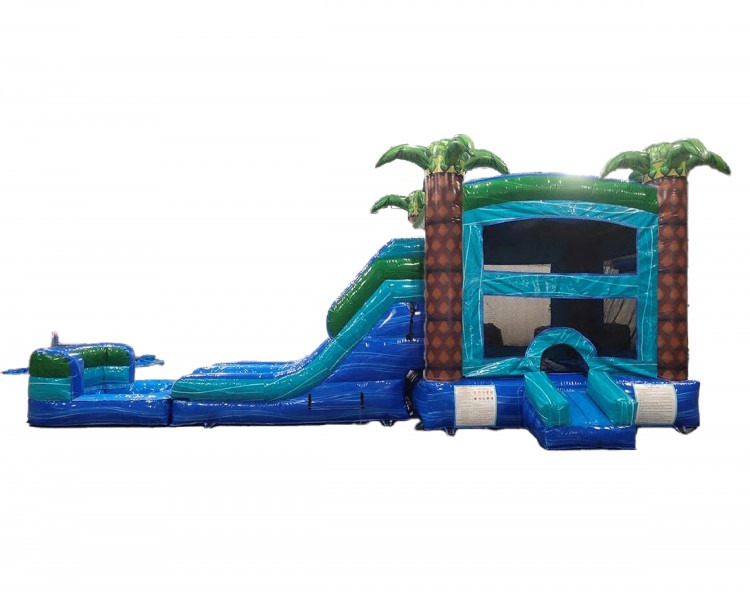 Island Drop XL Wet Dry Combo Water Slide & Bounce House