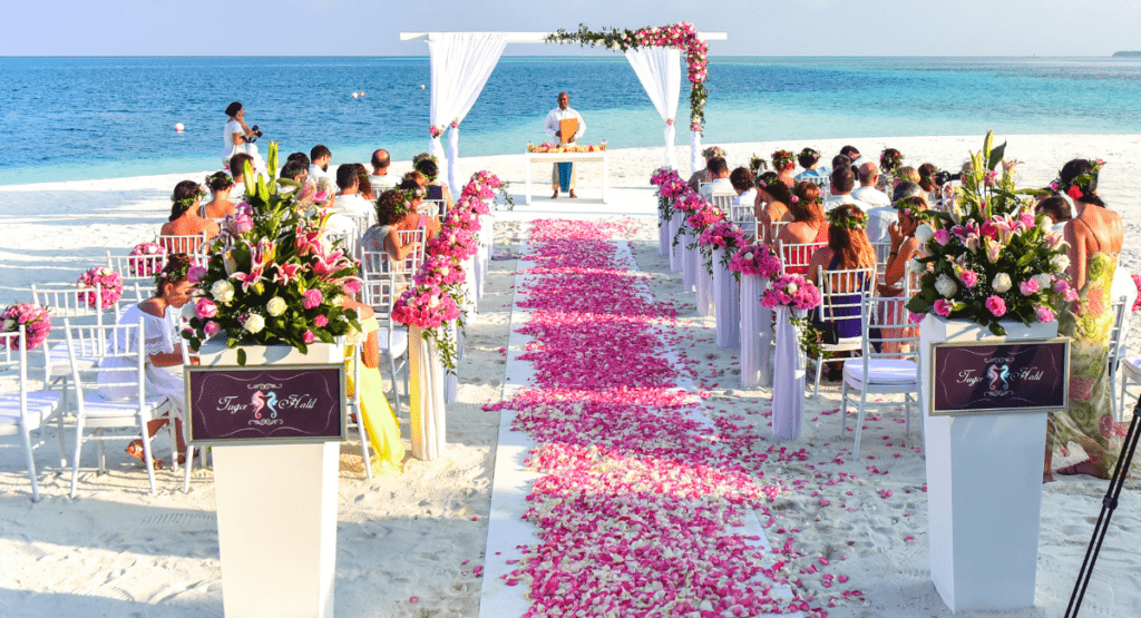 beach wedding - swag party rentals