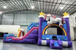 uniiii 1693708759 Unicorn XL Wet Dry Combo Water Slide & Bounce House