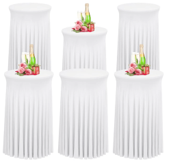 White Wavy Cocktail Linen