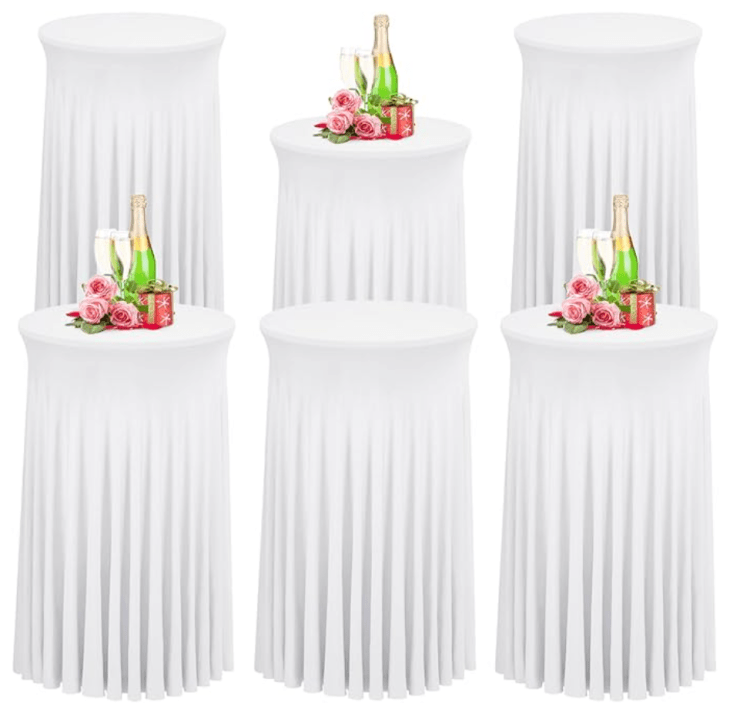White Wavy Cocktail Linen