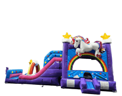 Unicorn XL Wet Dry Combo Water Slide & Bounce House